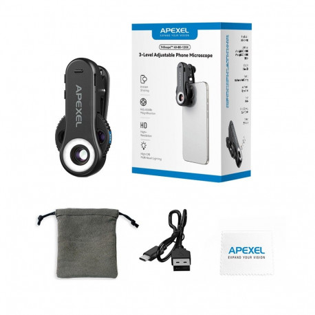 Camera Lens - Apexel APL-HB170SW 170° Wide-Angle Optical Glass Clip-on Lens