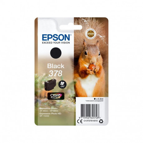 Ink Cartridge - Epson Ink 378 Black (C13T37814010, original, high-quality)