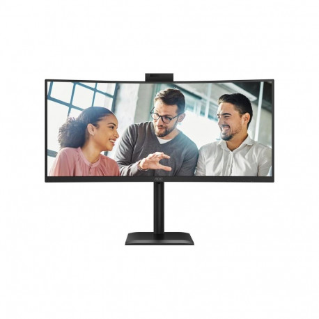 Monitor - AOC CU34E4CW 34" WQHD 120Hz Curved 5MP Webcam Black