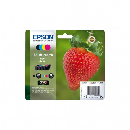 Ink Cartridge - Epson 29 4 Color Multipack (C13T29864012, XL, Cyan, Magenta, Yellow, Black)