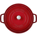 Staub Round Cocotte, 26cm cast iron, cherry