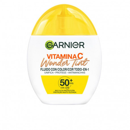 GARNIER VITAMINA C WONDER TINT fluido con color SPF50+ #medio 40 ml