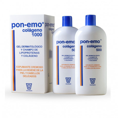PON-EMO dermatoloogiline geel ja šampoon kollageeniga 2x500ml komplekt