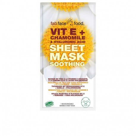 7TH HEAVEN FAB FACE FOOD VIT E + CHAMOMILE & HYALURONIC ACID mascarilla de tela 1 u