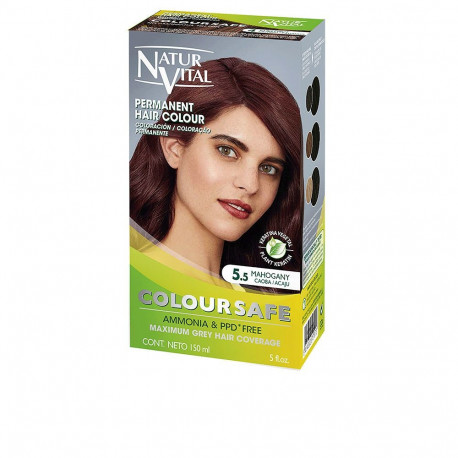 NATUR VITAL COLOURSAFE tinte permanente #5.5-caoba