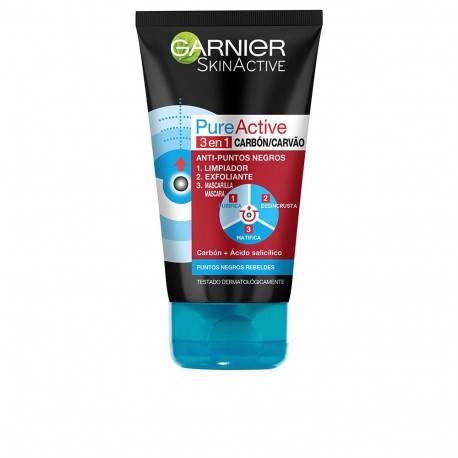 Garnier 3-ühes puhastusvahend Pure Active Intensive söega mustpeadevastane rasusele nahale 150ml