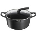 Casserole with lid Tefal E2494644 Black Ø 24 cm