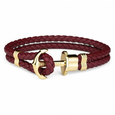 Bracelet Paul Hewitt PH-PH-L-G-DB Maroon - 14,5 cm