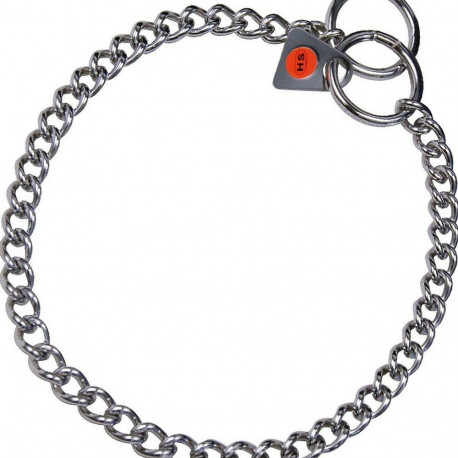 Hs Sprenger dog collar 2mm Links Twisted 60cm, silver
