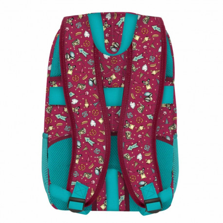 School Bag Gorjuss Fireworks Maroon 29 x 45 x 17 cm