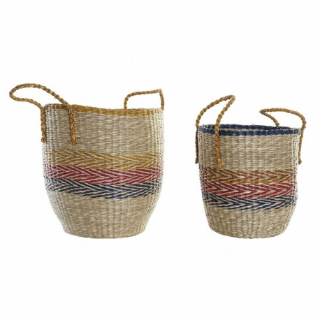 Korvikomplekt DKD Home Decor Oranž Roheline Merihein (35 x 22 x 46 cm) (2 pcs)
