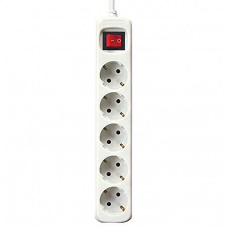 Power Socket - 5 sockets with Switch Silver Electronics - 3 m