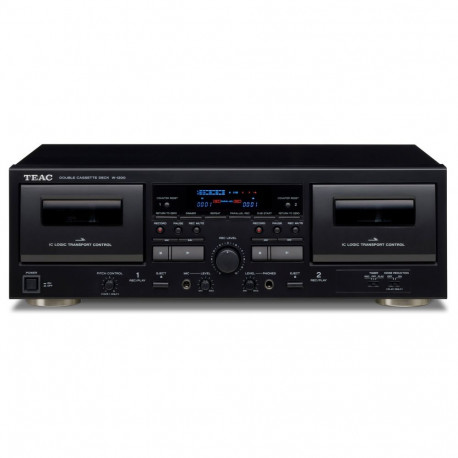 "TEAC W-1200 Doppel-Kassettendeck USB-Ausgang schwarz"