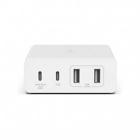 "Belkin 108W 4-Port GaN, 2x USB-C, 2x USB-A, 2m Netzkabel, weiß"