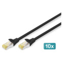 "DIGITUS CAT 6A S/FTP Patchkabel, 10 Stück, 5m, schwarz"