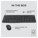 "Logitech Desktop MK370 Wireless Black - US Layout"