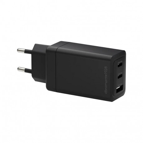 "dbramante1928 re-charge - Netzteil - 65 Watt - 3 Ausgabeanschlussstellen (2 x USB-C, USB) - Schwarz