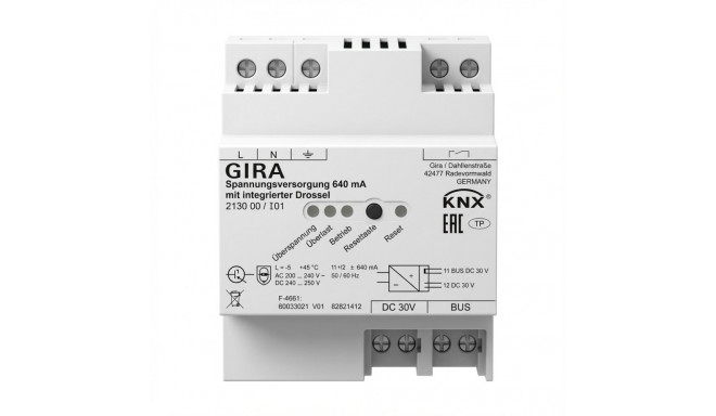 GIRA 213000 640 mA KNX toiteallikas drossel REG