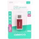Omega card reader OUCRAR, red (42026)