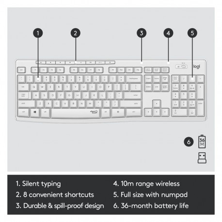 "MK295 SILENT WIRELESS COMBO"