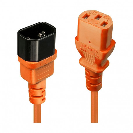 "LINDY IEC-Netzverlängerung C14 - C13 orange 2m"