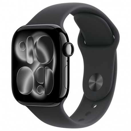 "Apple Watch S11 Aluminium 42mm Diamantschwarz (Sportarmband schwarz) M/L"