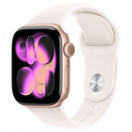 Apple Watch S11 alumiinium 42mm roosakuldne (õrnroosa sportrihm) S/M