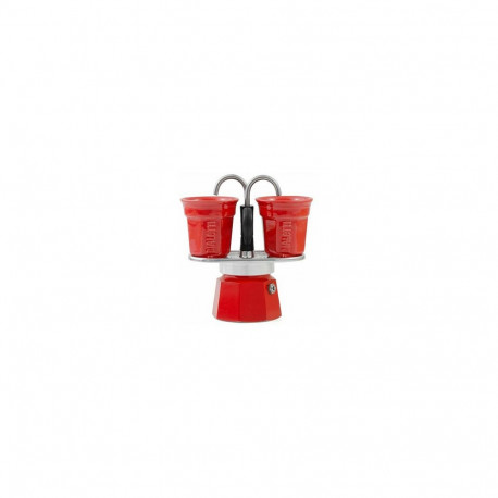 "Bialetti Mini Express - Espressokocher-Set - rot + 2 Becher in rot"