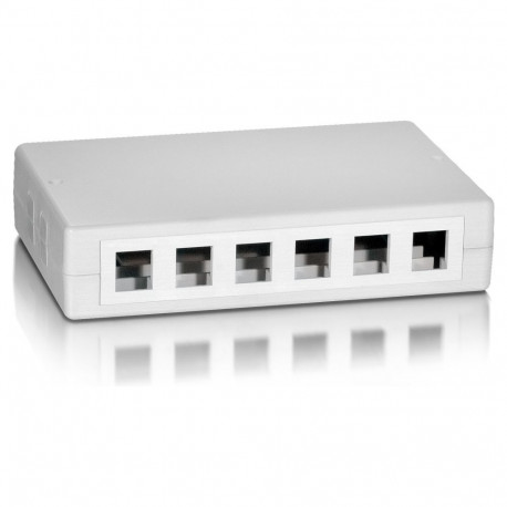 "Equip Aufputzdose 12x Keystone Jack weiß"