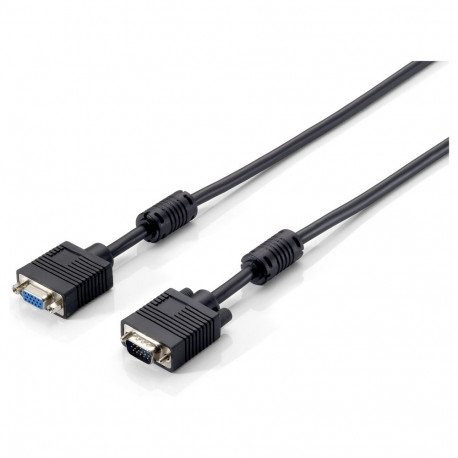 "Equip VGA Kabel Verl. HD15 St/Bu 1.80m 1920x1080/60Hz sw Polybeutel"