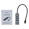 "D I-TEC USB-C 3-PORT HUB + GLAN"