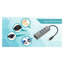 "D I-TEC USB-C 3-PORT HUB + GLAN"