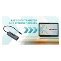 "D I-TEC USB-C 3-PORT HUB + GLAN"