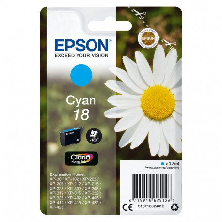"Epson T18024012 Cyan NEUE VERPACKUNG"