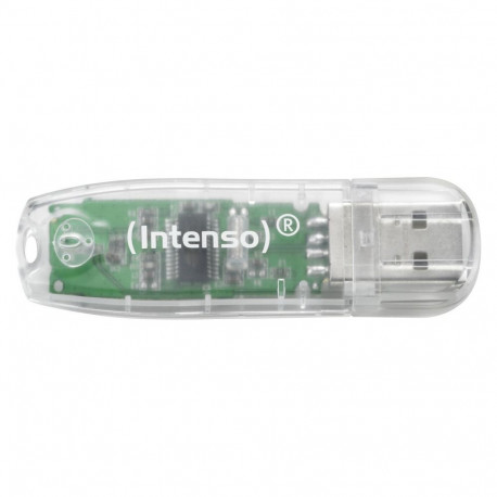 "STICK 32GB USB 2.0 Intenso Rainbow Line Transparent"
