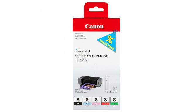 "Canon Tinte CLI-8 BK/PC/PM/R/G BLISTERD Multipack"