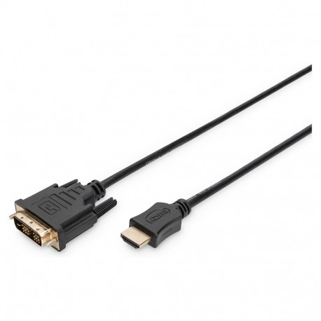 "DIGITUS HDMI-Kabel A->DVI(18+1) St/St 3.0m schwarz FullHD"