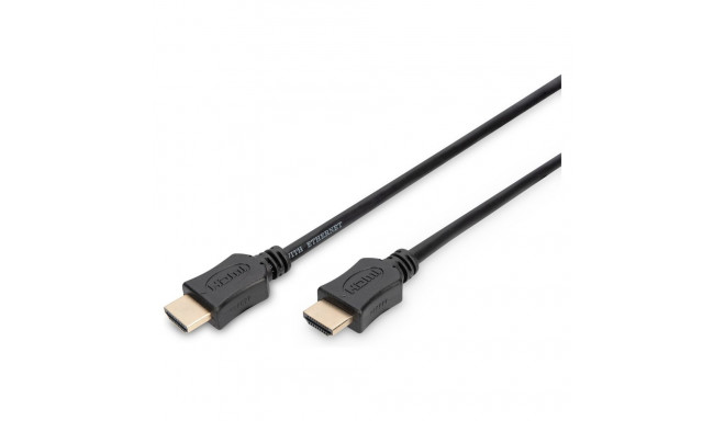 Digitus HDMI High Speed mit Ethernet ühenduskaabel, 5m, must