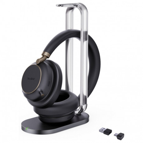 Yealink BH76 Plus must Bluetooth peakomplekt koos laadimisalusega UC USB-C/A