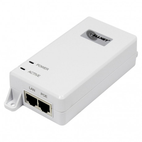 Z ALLNET PoE-injektor Gigabit PoE & PoE+ (15,4W/30W) plastkorpus ALL0488v6