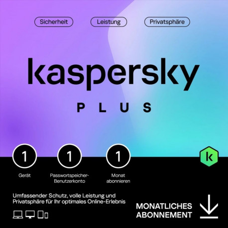 "Kaspersky Plus –  1 Device, 1 Month - Subscription (ABO) – ESD-Download"