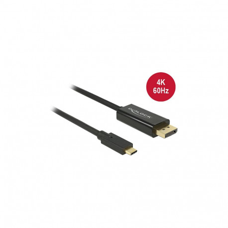 "Kabel USB Type-C™ Stecker > DisplayPort Stecker (DP Alt Mode) 4K 60 Hz 2 m schwarz"