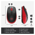"Logitech M190 optisch wireless Red"