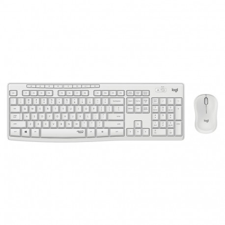 Logitech MK295 vaikne juhtmevaba komplekt valge QWERTZ DE
