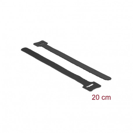 Takjapael kaabliside 12mm x 200mm, must, (10.tk)