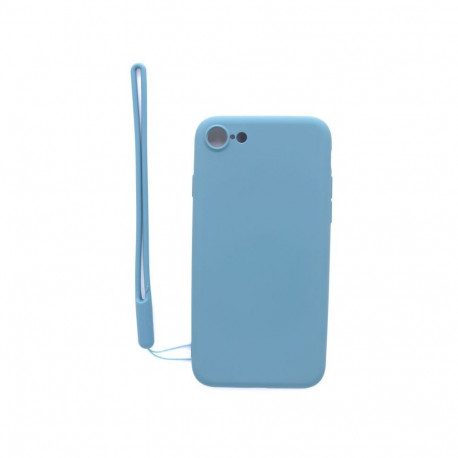 Evelatus Apple iPhone 7/8 Soft Touch Silicone Case with Strap Blue