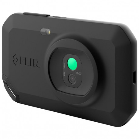 FLIR C3-X termokaamera must 1800 mAh vanaadiumoksiid jahutamata fookustasandi maatriksid integreerit