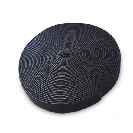 SAVIO kaablite korraldaja, teip, takjapael, must, 10m OC-01/B 1 tk