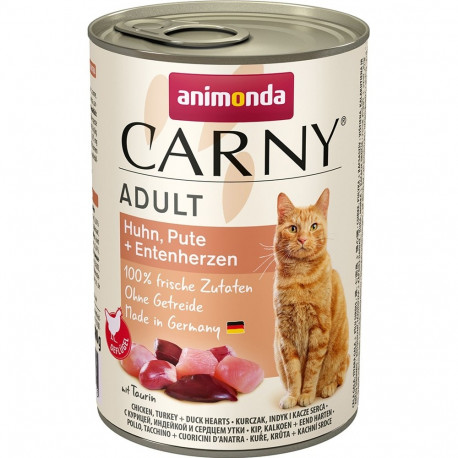 ANIMONDA Carny Adult Chicken, turkey, duck hearts - wet cat food - 400g