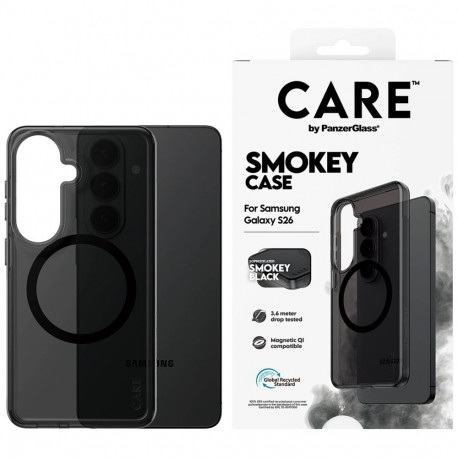 CARE by PanzerGlass Urban Explorer Smokey Case w. Black Qi for Samsung Galaxy S26 - Black